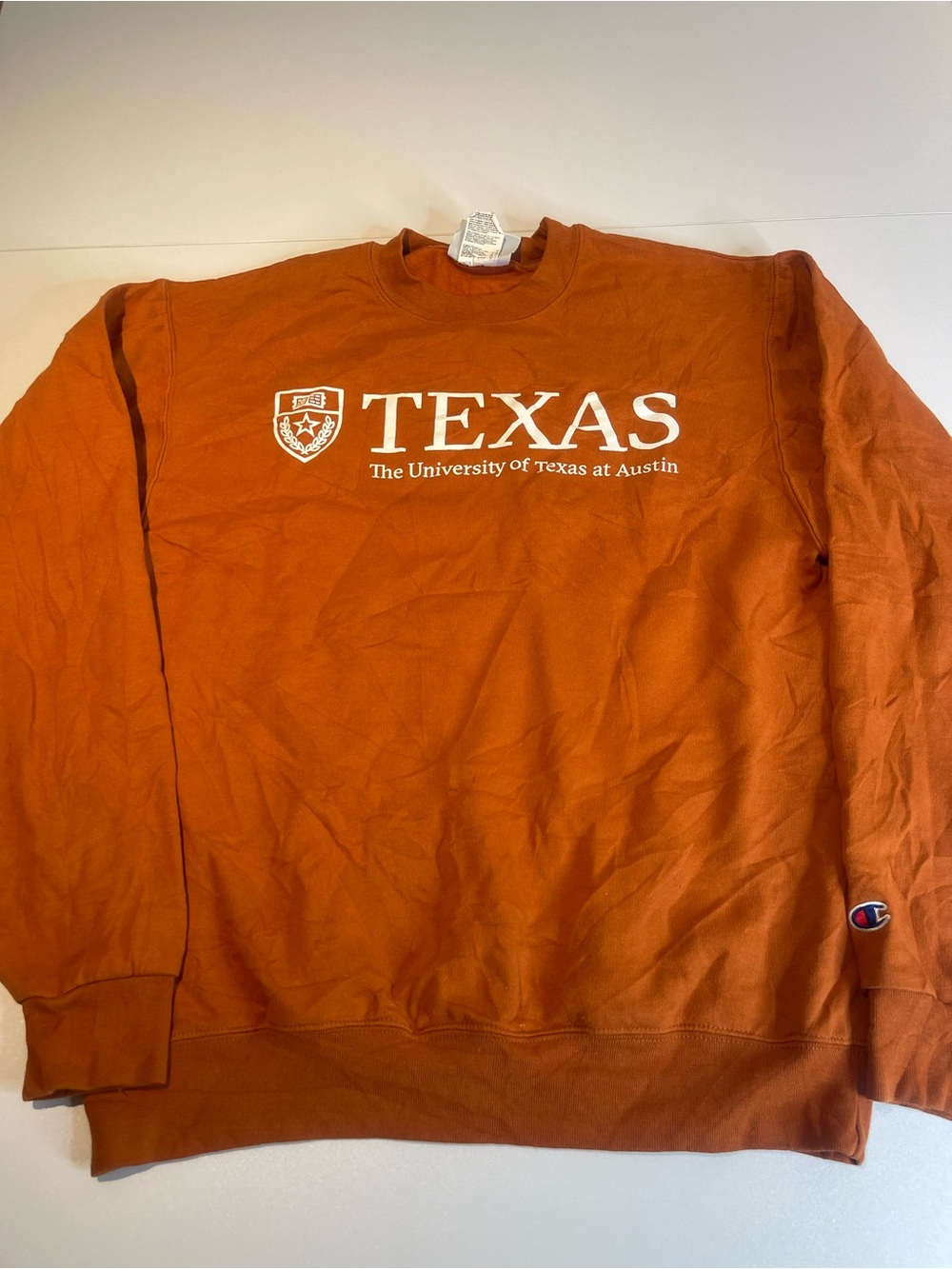 Champion Texas Crewneck Sweatshirt in Burnt Orange